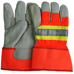 #108 Hi-Vis Orange Grain Cowhide Glove (Pair) 108M, 108L, 108XL, 1082XL