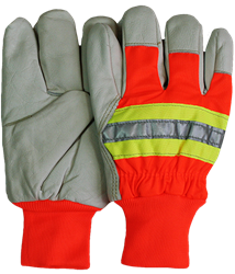 #122 Hi-Vis Orange Grain Cowhide Freezer Glove (Pair) 122S, 122M, 122L, 122XL