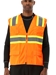 #636 Orange Safety Vest - 8636RHVOMEDL2