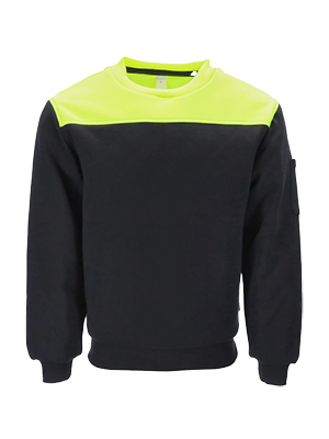 Two-Tone Hi-Vis Insulated Quilted Sweatshirt