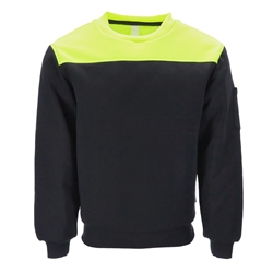 Two-Tone Hi-Vis Insulated Quilted Sweatshirt 